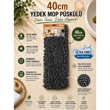 Premini Ultra Emici 40 cm Mikrofiber Mop Başlığı, Yıkanabilir Bez, Pratik Kullanım