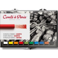 Conte a Paris : Yumuşak Pastel Seti : 10 Renk (Plastik Kutu)