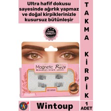 Wintoup #kirpik Güçlü Mıknatıslı Doğal Görünüm Kolay Kullanım Yapıştırıcısız Tasarım Mıknatıslı Takma Kirpik
