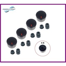 Çınaroğlu Ticaret  Silverline Düğme 4 Lü Takımı Ankastre Set Üstü Ocak Düğmesi FR150155