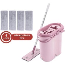 Premini 3 Bölmeli Trio Tablet Mop Seti ve 4 Mikrofiber Bez ile Temizlik Kolaylığı