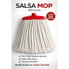 Premini Yedek Mop Paspas Başlığı, Ipli Zemin ve Parke Temizleme Aracı
