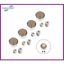 Çınaroğlu Ticaret  Silverline Düğme 4 Lü Takımı Ankastre Set Üstü Ocak Düğmesi (Gold) FR150181
