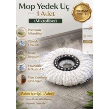 Premini Temizlik Döner Başlıklı Mop Yedeği, Hijyenik ve Pratik Temizlik Sağlar