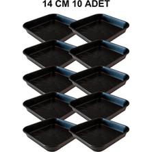Empressco 14 cm Kare Saksı Altlığı Seti – 10 Adet, Şık ve Pratik Tasarım