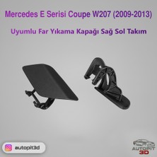AutoPit 3D Mercedes E Serisi Coupe W207 (2009-2013) Uyumlu Far Yıkama Kapağı Sağ Sol Takım