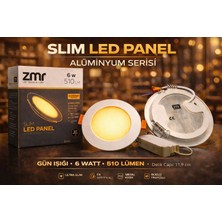 Lumixa Enerji 6W Slim LED Spot Panel Yuvarlak 3,5" 6500K (Delik:8,2cm DIŞ:12CM) Günışığı 3000K 2 Adet