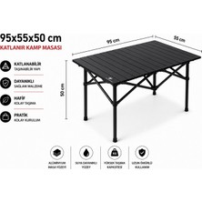 Aslan Plastik Palet 95X55X50 cm Katlanır Kamp ve Piknik Masası – Hafif, Dayanıklı ve Taşınabilir