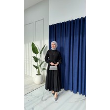 Esra Butik %100 Tensel Kumaş Astarlı Gizli Düğmeli Kuşaklı Elbise – 135 cm | Beyaz, Acı Kahve, Mavi, Yağ Yeşili, Açık Sarı, Siyah, Pembe