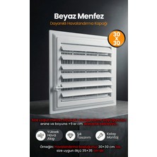 NW NessiWorld Menfez 30X30 cm - Banyo, Tuvalet, Wc Havalandırma Menfezi - Plastik - Beyaz - (Ölçü Seçenekli)