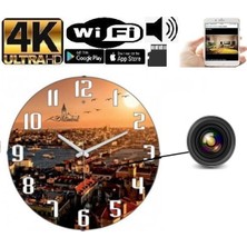 Urfakent Duvar Saati Wifi Kamera 4K Canlı Izleme ve Kayıt