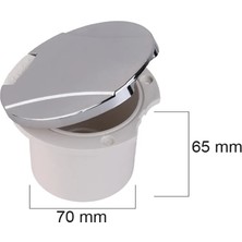 Sealux Tekne Duş Yuvası Plastik Iç Ø66MM Kromaj Kapak