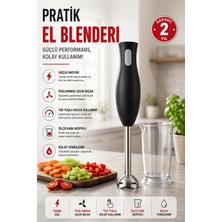 Sayarmarkt Metal Ayaklı El Blenderı Paslanmaz Çelik Gövde Ergonomik Tutuş