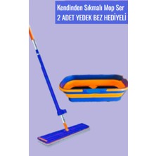 Premini Katlanabilir Temizlik Mopu ve Tekerlekli Kova Seti, Kolay Kullanım