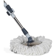 Premini Lüx Metal Başlıklı Dönerli Mop Yedek ve Püsküllü Takım