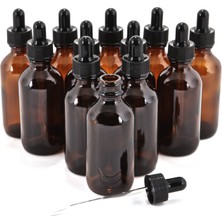 30 ml x 12 Plazma Damlalıklı Amber Cam Şişe Laboratuvar ve Eczane Kullanımına Uygun