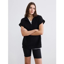Lc Waikiki Yeni Sezon Dik Yaka Oversize Kadın Sweatshirt