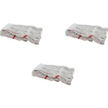 Premini Pamuklu 25 cm Beyaz Paspas Ucu, 3'lü Set, Püsküllü, Geniş ve Dayanıklı