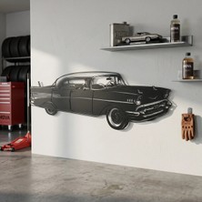 Mova Dizayn Modern Klasik Bel Air Araba Silüetli Estetik Metal Duvar Panosu