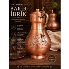 Geleneksel El Işlemeli Saf Bakır Ibrik – Osmanlı Desenli Sürahi & Sürahi Takımı