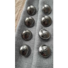 İleri Europe Sıyah Nıkel Metal Düğm 20 mm 8 Adet