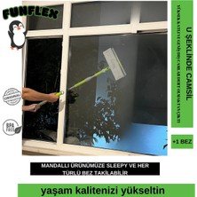 Premini Yüksek Katlı Geniş Dış Cam Temizleme Paspas ve Teleskopik Aparat
