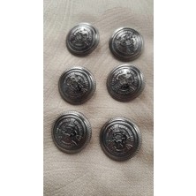 İleri Europe Sıyah Nıkel Metal Düğm 22 mm 6 Adet