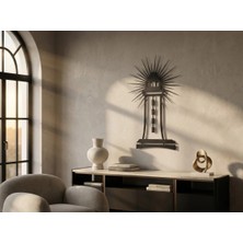 Mova Dizayn Modern Metal Deniz Feneri Güneş Desenli Duvar Tablosu Marin Salon Ofis Duvar Dekoru