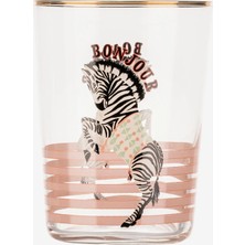 Yvonne Ellen Animals Zebra Pembe Cam Su Bardağı 500 ml