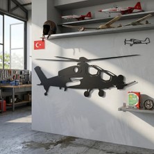 Mova Dizayn Atak Helikopteri Dekoratif Metal Duvar Tablosu