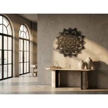 Mova Dizayn Modern Metal Mandala Duvar Tablosu Büyük Boy Geometrik Salon Ofis Duvar Dekoru