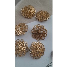 İleri Europe Gold Metal Düğme 17 mm 6 Adet