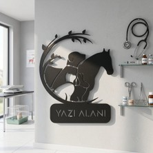 Mova Dizayn Kişiye Özel Veteriner Bakım Evi Tasarımlı Dekoratif Metal Duvar Tablosu
