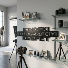 Mova Dizayn Içindeki Fotoğrafçıyı Keşfet Yazılı Dekoratif Metal Duvar Tablosu
