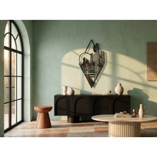 Mova Dizayn Modern Geometrik Kaktüs ve Çöl Motifli Estetik Metal Duvar Panosu
