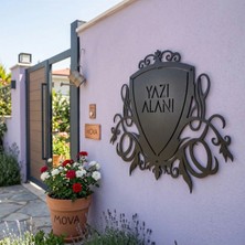 Mova Dizayn Kişiye Özel Modern Dikdörtgen Çerçeveli Okaliptüs Yaprağı Motifli Metal Duvar Panosu