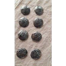 İleri Europe Sıyah Nıkel Metal Düğme 20 mm 8 Adet