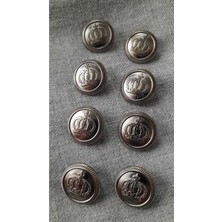 İleri Europe Sıyah Nıkel Metal Düğm 18 mm 8 Adet