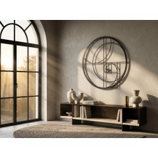 Mova Dizayn Modern Metal Altın Oran Tasarım Duvar Tablosu Yuvarlak Fibonacci Salon Ofis Duvar Dekoru
