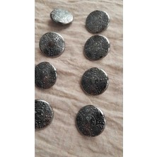 İleri Europe Sıyah Nıkel Metal Düğm 20 mm 8 Adet