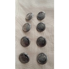 İleri Europe Sıyah Nıkel Metal Düğm 16 mm 8 Adet