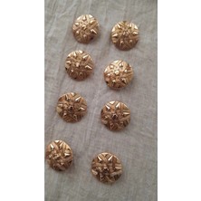 İleri Europe Bakır Gold Metal Düğme 25 mm 8 Adet