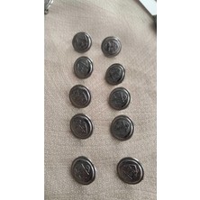 İleri Europe Sıyah Nıkel Metal Düğm 12 mm 10 Adet