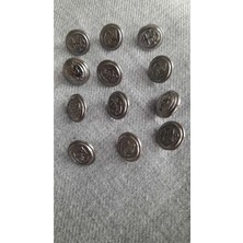 İleri Europe Sıyah Nıkel Metal Düğm 10 mm 12 Adet