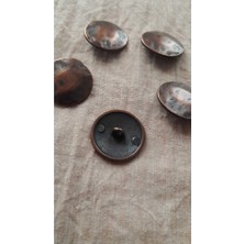 İleri Europe Antık Bakır Metal Düğme 22 mm 5 Adet