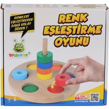 NW NessiWorld KR136 Woodoy Renkli Halka Eşleştirme Oyunu