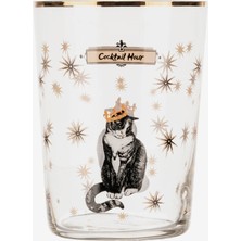 Yvonne Ellen Animals Kedi Beyaz Cam Su Bardağı 500 ml