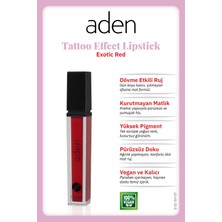 isiltikidsmoda Aden Tattoo Effect Lipstick - Dövme Etkili Likit Ruj Exotic Red(Egzotik Kırmızı)