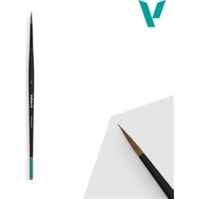 Vallejo B01002 No 2 Yuvarlak Uclu, Doğal Saç Kıllı, Yassı Saplı, Profesyonel Boya Fırçası
