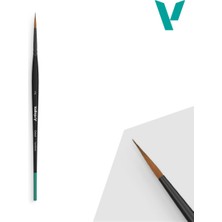Vallejo B02002 No 2 Yuvarlak Uclu, Sentetik Kıllı, Yassı Saplı, Detay Boya Fırçası